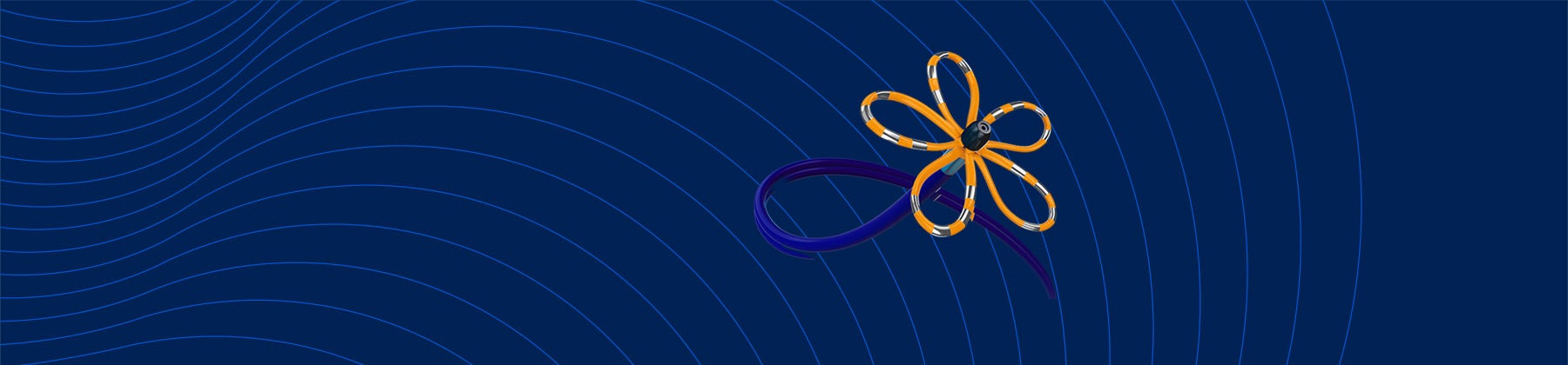 FARAPULSE device image over blue pulse indication background.