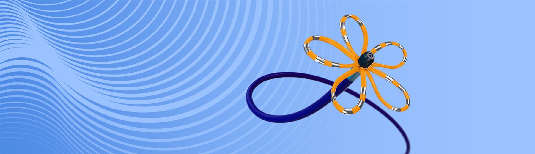 FARAPULSE device image over blue pulse indication background.