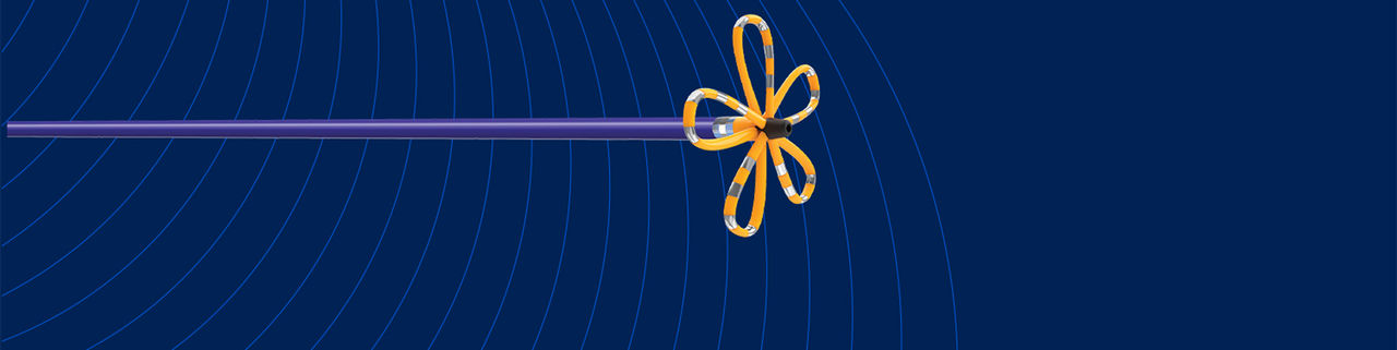 FARAPULSE device image over blue pulse background.